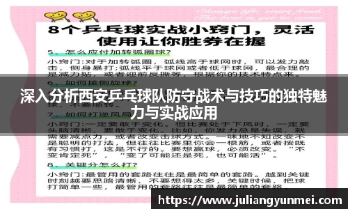 深入分析西安乒乓球队防守战术与技巧的独特魅力与实战应用